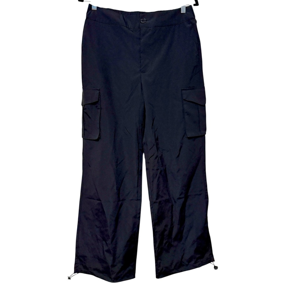 Blenca Black Cargo Pants Sz L Drawstring Bottom